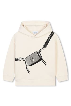 beige cotton hoodie MARC JACOBS KIDS | W6038722A